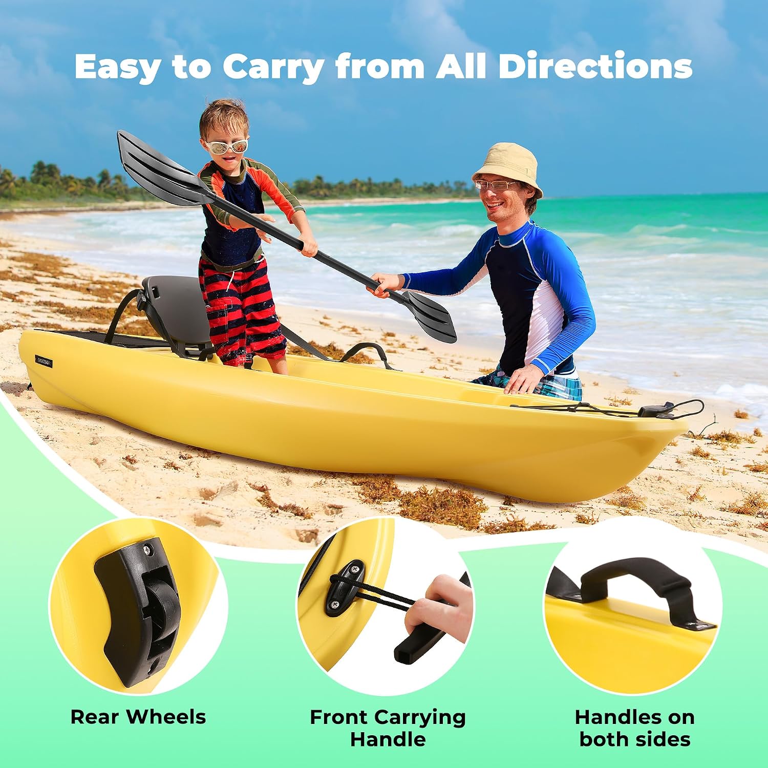 Каяк с веслом 6,5 футов, прогу – обзор и цена Fishing Kayak Paddle